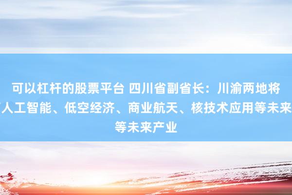 可以杠杆的股票平台 四川省副省长：川渝两地将共育人工智能、低空经济、商业航天、核技术应用等未来产业