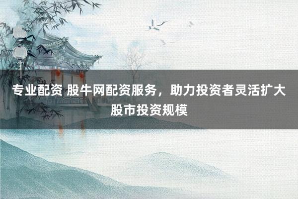 专业配资 股牛网配资服务，助力投资者灵活扩大股市投资规模