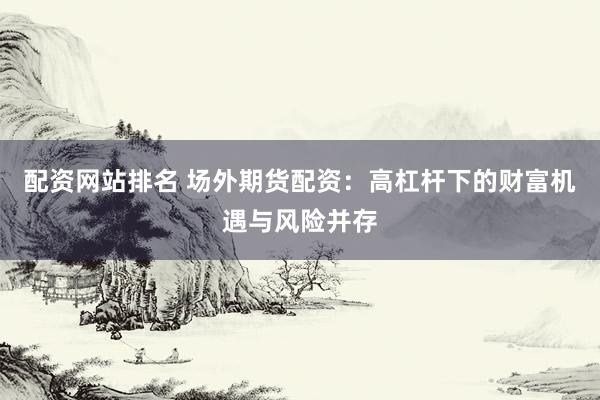 配资网站排名 场外期货配资：高杠杆下的财富机遇与风险并存