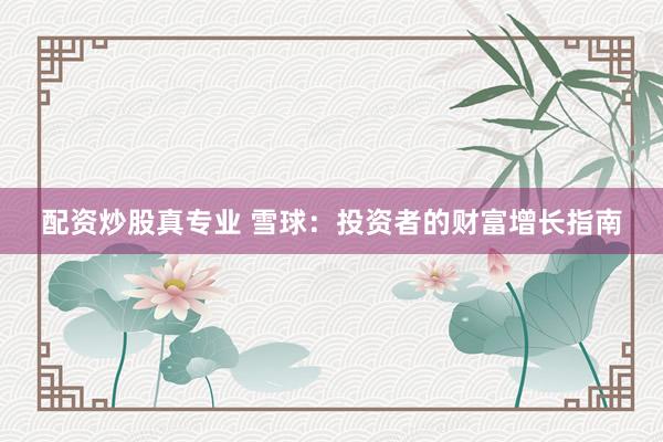 配资炒股真专业 雪球：投资者的财富增长指南