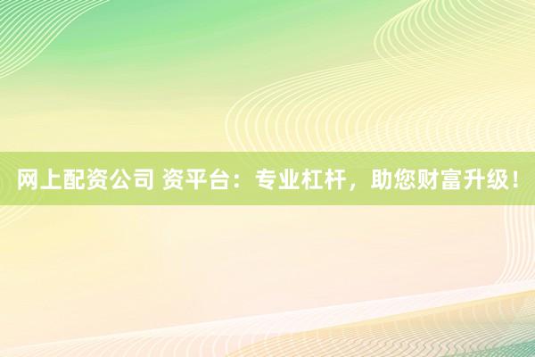 网上配资公司 资平台：专业杠杆，助您财富升级！