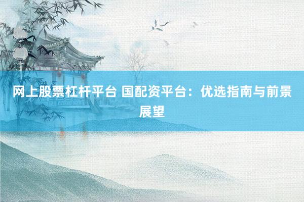 网上股票杠杆平台 国配资平台:优选指南与前景展望
