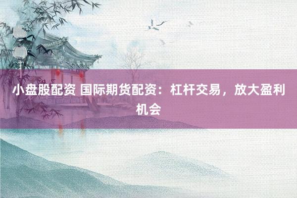 小盘股配资 国际期货配资：杠杆交易，放大盈利机会